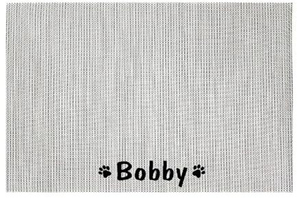 Haustiermatte für Katzen und Hunde, personalisierbar, mit Namen, Futternapf, leicht zu waschen, Unterlage für Welpen, Farbe A