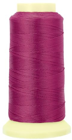 PATIKIL Bonded Thread, 0.4 mm 550 Yards Polyester Sewing Cord for Weave Bracelets Pendant Ropes Macrame Bookbinding DIY Craft, Dark Fuchsia