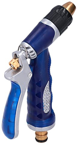 Haustier Dusche Sprühgerät, Gartenschlauch -Sprühgerät PVC Messing Handheld Wasserdüse mit Ergonomischem Griff für Gartenarbeit, öffentliche Grünflächen, Landwirtschaftliche (Blau)