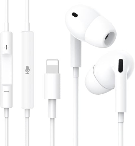 HARRIS Auricolari con Filo per iPhone【Certificati Mfi】 Cuffie HiFi Stereo Bluetooth con Microfono Incorporato e Controllo del Volume,Compatibile con iPhnoe 14/13/12/11/Pro/Max/8/7
