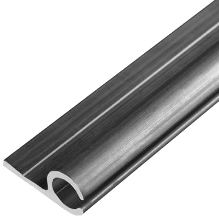 LYSEL Kederschiene 15x30mm Aluminium 0° anthrazit RAL 7016 für 5-9mm Keder Länge 1 Meter