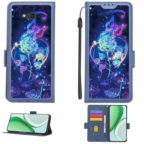 Kinetijy hülle Kompatibel Für Majestic SPH-Pluto 26 Hülle Case Handyhülle Schutzhülle [Mit 9H Härte HD Schutzfolie][RFID-Blockierung][Brechungseffekt] LPT-LMG