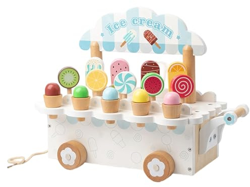 Café Spielset | Kreativer Holzwaren Spielspaß Rollenspiel | theke Spielset Für Kinder - Für Mädchen Kinder Geburtstagsparty Küchenlebensmittel Picknick Restaurant Supermarkt