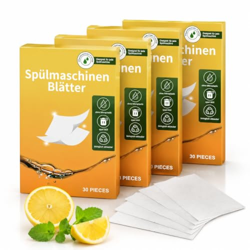 Tablette Lave Vaisselle 120 Pastilles Nettoyage lave vaisselle | Dishwasher Tablet Pastille Lave vaisselle pour Lave-Vaisselle Parfum Citron