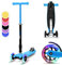 fun pro Two Roller Kinder 6 Jahre, ab Vorschulalter, bis 80KG Gewicht, der sichere Premium Roller Kinder, LED Räder Tretroller, Faltbar, für 5 6 7 8 9 Jahre