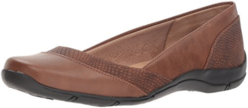 LifeStride Women's Deja Vu Ballet Flat, Tan, 3 UK