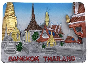 3D Refrigerator Magnet, Bangkok Thailand Famous Tourist Souvenirs,Resin Craft Fridge Magnet Home & Kitchen Decoration,Promotion Gift