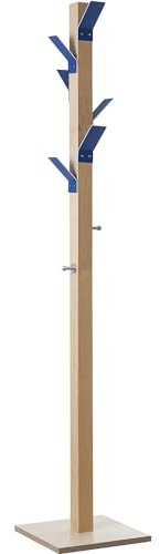 PAPERFLOW S.A.S Portemanteau sur Pied, Bois Massif Couronne Bleue -