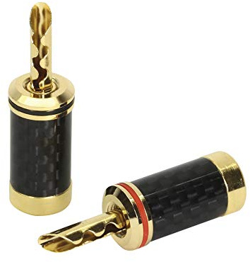 Dynavox Banana Hollow Plug Carbon Set of 2 Gold Plated