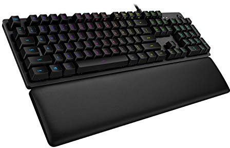 Logitech G513 mechanische Gaming-Tastatur, GX-Brown Taktile Switches, RGB-Beleuchtung, USB-Durchschleife, Handballenauflage mit Memory Foam, Aluminium-Gehäuse, Französisches AZERTY-Layout - Schwarz