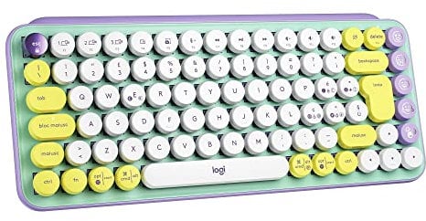 Logitech POP Keys Tastiera Meccanica Wireless con Tasti Emoji Personalizzabili, Design Compatto Durevole, Connettività Bluetooth o USB, Compatibilità Multidispositivo e OS, Layout Italiano, Daydream