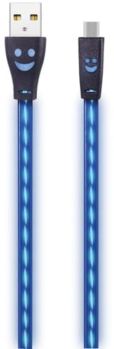carstyling XXL 2GO Datenkabel USB -Micro/schwarz mit Blauer LED-Beleuchtung -1 m ~ schneller Versand innerhalb 24 Stunden ~