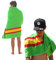 noi Toalla de Playa Grande - Toalla de Gym - 100% algodón - Verano - Bandera de España, Color Verde. 2 Piezas de Diferente tamaño. 420 g/m2