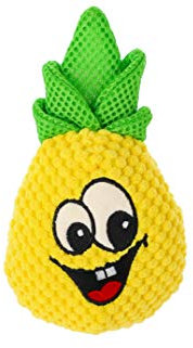Dingo Hundespielzeug Plüsch Ananas 19 cm quietschende interaktives Spielzeug, eingebautes Quietschen, genähtes Rauschen Material, Spiel mit Hund Spaß für Hund 16997
