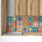 ADesign 32 Feuilles Mural Stickers Carrelage 2D Imperméables Carreau de Ciment Adhesif, Autocollants Carreaux Dosseret pour Cuisine, Salle de Bain la Décoration à la Maison / 15 x 15 cm /T1002