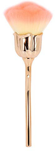YUPVM Nail Art Brosse À Poussière Blush pinceaux Gel Ongles Accessoires Matériel Pinceau à PoussièRe à Ongles Rose Pinceau à RéCurer pour Pinceaux Nail (Or), 2x2x15cm