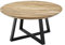 Robas Lund Couchtisch Rund Massivholz, Wohnzimmertisch in Akazie Natur lackiert, BxHxT 90x45x90 cm