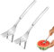 LUTER 2pcs Fourchette Pastèque, 2-en-1 Facile Trancheuse à Pastèque de Fourchette Acier Inoxydable Fourchette à Fruits Outil de Coupe Fruits pour la Fête d'Été le Camping la Famille