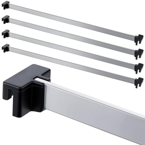 8 Pieces Hanging File Rail Clip File Folder Rail Clips 4 Pieces File Cabinet Rails Hanging File Folder Frame for File Storage (Metal)