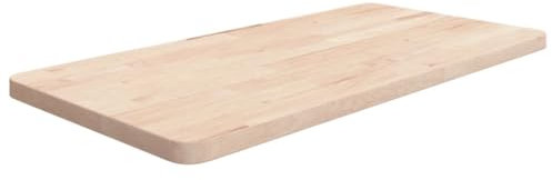 vidaXL Encimera de Baño Lavabo Tablero Superficie Tocador Mesa Centro Mesita Cocina Comedor Salón Sala de Estar Madera Maciza sin Tratar