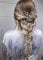 Teyglen Bride Wedding Crystal Pearls Long Hair Vine Rose Gold Rhinestone Beads Hair Vine Headband Handmade Bridal Headpieces Hair Pieces Wedding Hair Accessories Hair Jewelry for Women Girls (Rose