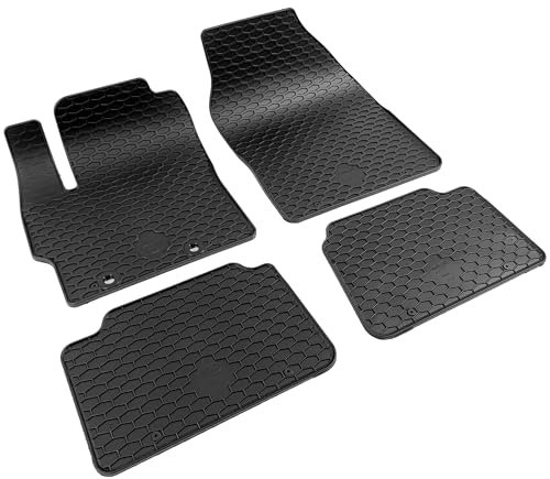 Walser DirtGuard Gummi Fussmatten Auto für Toyota Yaris/Yaris Cross 2020-Heute, Mazda 2 (KB) 2022-Heute, 100% passgenaue Auto Fußmatten, robuste Universal Fußmatte Auto, Gummimatten Auto
