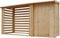 Casetta da Giardino in Legno per Esterni con legnaia 329x122x195H cm Piccola Casetta in Legno, Legnaia, Rimessa Attrezzi, Deposito Bici