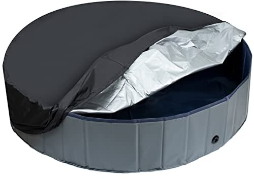 Niubya Housse de piscine pliable pour chien 180,3 cm