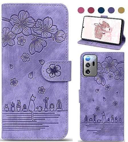 Bxithnr Handyhülle für Samsung Galaxy Note 20 Ultra Hülle, Handy Tasche Klapphülle Brieftasche Magnetverschluss Lederhülle mit [Standfunction] [Kartenfach] für Samsung Galaxy Note 20 Ultra 5G - Lila