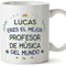 MUGFFINS Tazas Personalizadas para PROFESOR DE MÚSICA hombre - En Español - Mejor del Mundo - 11 oz / 330 ml - Regalo Personalizable original y divertido