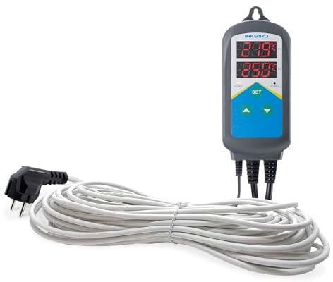 VIALIA Frostschutz Heizkabel mit Thermostat, 12m, 150W, für Teiche von 4-8 m³, Wärmekabel gegen Frost, wasserdicht