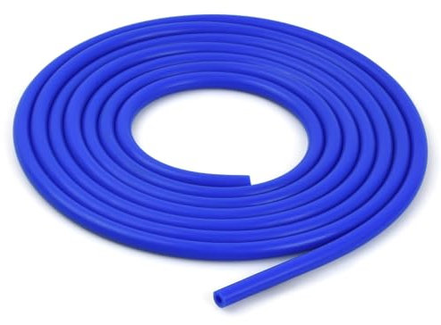 Tuyau de Dépression en Silicone pour Voiture, Diamètre Intérieur de 4 mm et Diamètre Extérieur de 8 mm, Longueur de 3 Mètres, Tuyau en Silicone Bleu