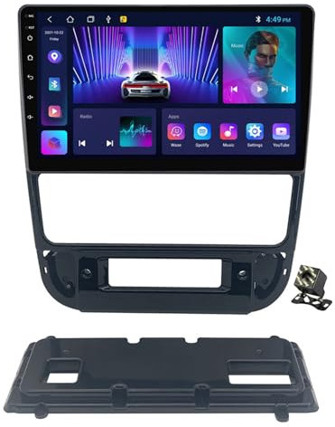 WeFloHsL Navegación GPS Autoradio para Peugeot 406 1999-2004 Radio de Coche Estéreo Android 12 Soporte Carplay/Android Auto Control del Volante FM 4G WiFi Bluetooth+Cámara Trasera,Negro,M150CP/2+32G