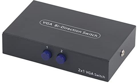 Conmutador VGA, Plug and Play 2 Entradas 1 Salida Sincronización de Datos Caja de Interruptor Divisor VGA