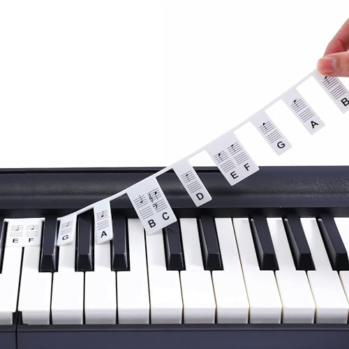 INF Abnehmbare Notenaufkleber für Klavier/Keyboard 61 Tasten Klavier Keyboard Aufkleber Silikon