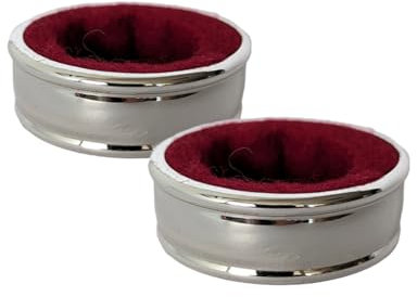 2er Set Tropfring Tropfenfänger D 4cm B 1,5cm edel versilbert für Weinflaschen, Flaschen
