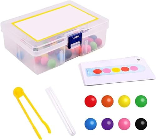 SIMAO TOYS Tube à essai Jouet Pince en Bois Perles Boules Fine motricité Jouets éducatifs Enfant Cadeau
