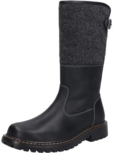 Josef Seibel Herren Winterstiefel Chance 41,Weite G (Normal),Wechselfußbett,wasserdicht,fellboots,lammfellstiefel,warm,schwarz,44 EU