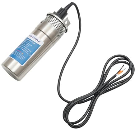 Tiefbrunnenpumpe Wasserpumpe für Bewässerung Industrieller Häuslicher, Edelstahl Unterwasserpumpe 12L/min Förderung der Solarenergie Pumpe 24V DC
