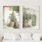 LZJAGXX Tableau mural de paysage urbain imprimé d'olivier vert, peinture sur toile moderne et minimaliste pour décoration de salon, 30 x 40 cm x 2 sans cadre