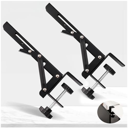 ANTEISI 90 Degree Desk Extender Bracket Hinges,90 Degree self Locking Hinge Adjustable Table Extender Brackets,Multi-Scene Extender Hinges,Foldable Desks for Small Spaces Extender Brackets