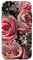 Coque pour iPhone X/XS Roses rose pâle avec vignes délicates fleurs rustiques