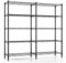 Himimi 5-stufige Lagerregale Metallregal für Lagerung Höhenverstellbares Drahtregal Regal für Lagerung Schwerlastregal Garagenregal Vorratsregale Küchenregal, 152B*35T*183Hcm Schwarz