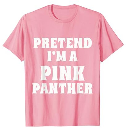 Halloween tema fingere di essere rosa pantera halloween costume Maglietta