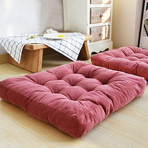 Superweiches, atmungsaktives Tatami-Bodenkissen, dickes Sitzkissen für extra große Stuhl, Wohnzimmer, Schlafzimmer, Sofakissen, bequem und stützend, 55,9 x 55,9 x 10,2 cm, Grau