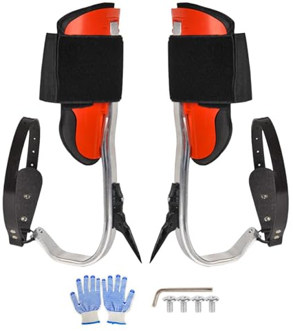 Nuyhadds Picos de escalada – Equipo de escalada de poste para árbol – Equipo de escalada de palmeras, equipo de servicio de árboles, zapatos de escalada de árboles para recoger frutas