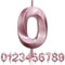 Number 0 Birthday Candles, 3D Design Rose Gold Glitter Number Candles, Happy Birthday Cake Topper Decorations, Cake Candle for Birthday Party, Wedding Anniversary -1pc (Pink Gold)