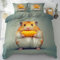 Tyafsgvqo Hamster Bettwäsche 135x200 3 Teilig, Nette Nagetier Bettbezug Mikrofaser Wendebettwäsche mit Reißverschluss, Haustier Maus Bettwäsche Set mit 2 Kissenbezug 80x80 cm