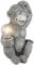 GLOBO Solarleuchte AFFE Gartendeko Tierfigur Solarlampe Außenleuchte grau AFFE, LED warmweiß, LxBxH 20x15,5x27,5 cm