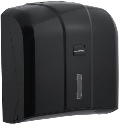 SANISMART Handtuchspender Florence für 400 Blatt C&V-Falz max. 25 cm, Farben:Schwarz